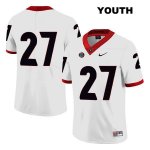 Youth Georgia Bulldogs NCAA #27 Eric Stokes Nike Stitched White Legend Authentic No Name College Football Jersey RSN0654DM